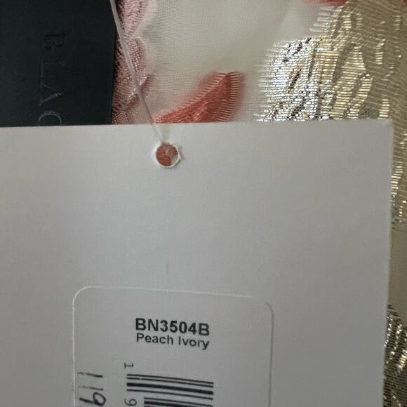 Mark + James Badgley Mischka Reo Brocade Floral V-Neck Cocktail Dress Size 12 - Picture 15 of 15